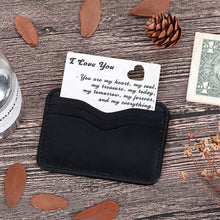 Load image into Gallery viewer, Husband Wife Christmas Gifts Wallet Card Insert for Him Her Men Husband Valentine from Wife Girlfriend Stocking Suffers Anniversary Birthday Gift I Love You Note Wedding Engagement Gifts Fiance Groom