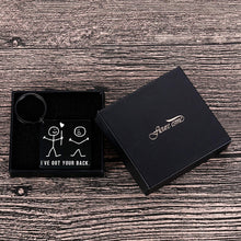 Load image into Gallery viewer, I’ve Got Your Back Keychain Funny Stick Figures Best Friend Gag Gifts for Her Him BFF Friend Brother Sister Besties Boyfriend Birthday Christmas Valentine Graduation Friendship Gift for Women Men
