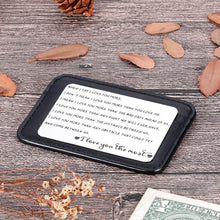 Load image into Gallery viewer, Husband Wife Wallet Insert Card Christmas Gifts for Him Her Men Husband Valentine from Wife Girlfriend Boyfriend Anniversary Birthday Gifts Love Note Wedding Gifts for Groom Bride Deployment Gifts