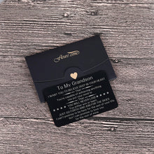 Load image into Gallery viewer, To My Grandson Christmas Wallet Card Inserts Valentine Gifts for Grandson from Grandma Grandpa Graduation Fathers Day Sweet 16th Birthday Gifts For Him Teens Adult Men Teenage Boys Inspirational