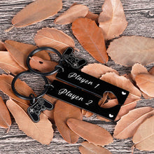 Load image into Gallery viewer, Gamer Player 1 Player 2 Matching Keychains Christmas Gifts for Gamer Couples Boyfriend Male Friends Husband Valentine Gifts to Gamer Girlfriend Wife Anniversary Birthday Gifts for Him Her Men Funny