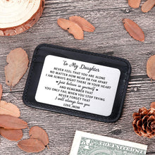 Load image into Gallery viewer, Mother To Daughter Wallet Card Inserts Christmas Valentine Gifts for step daughter from Mom Graduation Mothers Day 16 18th Birthday For Her Teen Adult Women Teenage Girls Inspirational Gifts