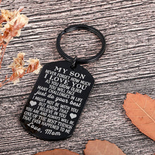 Load image into Gallery viewer, to My Son Christmas Valentine Keychain Gifts from Mom Dad Mother to Son Him Teens Adult Men Teenage Boys Kids Birthday Graduation Sweet Sixteen Going to College Guys Males Wedding Gifts Presents