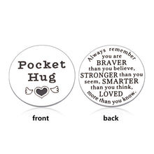 Load image into Gallery viewer, Pocket Hug Token Keepsake Gifts for Boyfriend Son Daughter Newphew Best Friends Long Distance Relationship Inspirational Gifts from Girlfriend Mom Dad Graduation Retirement Gifts Double-Sided Coin
