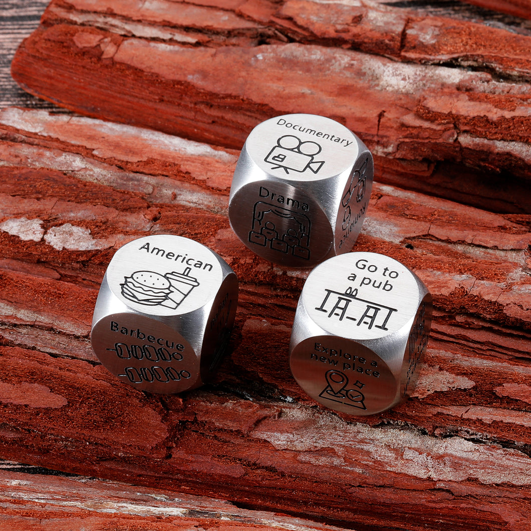 Date Night Gifts Anniversary Birthday Couple Gifts Naughty Dice for Her Him Boyfriend Girlfriend Husband Wife Decision Dice for Bride Groom One Year Anniversary Valentines Wedding Engagement Gift