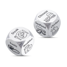 Load image into Gallery viewer, Anniversary Dice Gifts for Him Food Decision Dice Decider Date Night Gifts for Boyfriend Girlfriend Husband Wife Couple One 11 Year Anniversary Valentines Gifts for Him Her Best Friends Coworker Food
