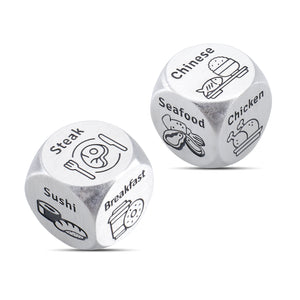 Anniversary Dice Gifts for Him Food Decision Dice Decider Date Night Gifts for Boyfriend Girlfriend Husband Wife Couple One 11 Year Anniversary Valentines Gifts for Him Her Best Friends Coworker Food