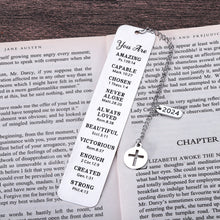 Load image into Gallery viewer, Christian Bookmark Gifts for Women Men Female Christmas Religious Gifts for Him Her Confirmation Gifts Bible Verse Bookmark for Book Lovers Teenage Girls Baptism Catholic Gifts for Female Stuffer
