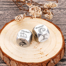 Load image into Gallery viewer, Anniversary Dice Gifts for Him Food Decision Dice Decider Date Night Gifts for Boyfriend Girlfriend Husband Wife Couple One 11 Year Anniversary Valentines Gifts for Him Her Best Friends Coworker Food
