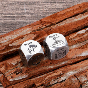 Anniversary Dice Gifts for Him Food Decision Dice Decider Date Night Gifts for Boyfriend Girlfriend Husband Wife Couple One 11 Year Anniversary Valentines Gifts for Him Her Best Friends Coworker Food