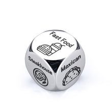 Load image into Gallery viewer, Food Decision Dice Decider for Couple Boyfriend Girlfriend Husband Wife Date Night Dice Gifts for Him Her Food Decision Dice Gifts One 11th Year Anniversary Valentines Gifts Dice for BFF Coworker
