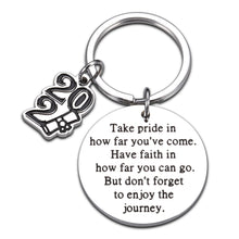 Load image into Gallery viewer, Class of 2021 Graduation Gifts Keychain For Him Her Daughter Son From Mom Dad Graduate Students From College High Medical Law School For Nurse Engineers College Masters Inspirational Double-Sided Gift
