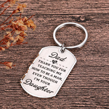 Load image into Gallery viewer, Fathers Day Keychain Gifts for Dad From Kids Son Daughter Men Valentines Best Gifts for Dad Husband Papa Stepdad New Daddy To Be From Stepdaughter Wife Birthday Christmas Stepfathers Day Gifts
