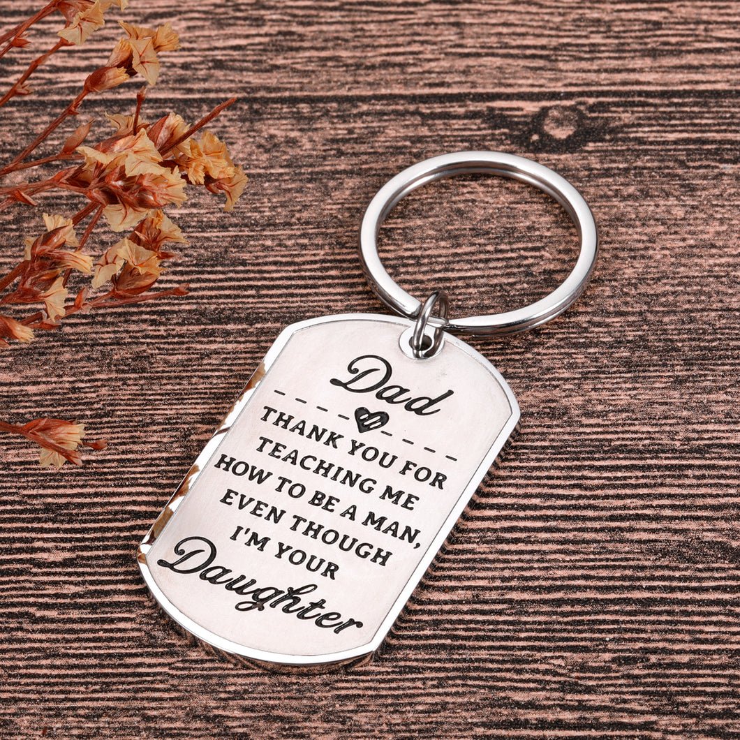 Fathers Day Keychain Gifts for Dad From Kids Son Daughter Men Valentines Best Gifts for Dad Husband Papa Stepdad New Daddy To Be From Stepdaughter Wife Birthday Christmas Stepfathers Day Gifts