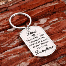 Load image into Gallery viewer, Fathers Day Keychain Gifts for Dad From Kids Son Daughter Men Valentines Best Gifts for Dad Husband Papa Stepdad New Daddy To Be From Stepdaughter Wife Birthday Christmas Stepfathers Day Gifts
