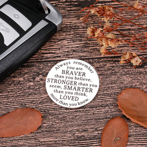 Pocket Hug Token Keepsake Gifts for Boyfriend Son Daughter Newphew Best Friends Long Distance Relationship Inspirational Gifts from Girlfriend Mom Dad Graduation Retirement Gifts Double-Sided Coin