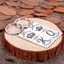 Load image into Gallery viewer, Couples Valentines Day Gifts For Him Boyfriend And Girlfriend Matching Keychain Newly Wedding Gifts For The Couple Bride And Groom To Be Newlyweds Engagement Anniversary Keychain Set For Husband Wife Fiance Keychain Christmas Stocking Stuffers
