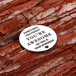 Inspirational Gifts for Women Men Pocket Hug Token Bulk Gifts for Coworkers Best Friend Graduation Gifts Employee Appreciation Day Leaving Office Christmas Stocking Stuffers Gifts For Daughter Son Double-Sided Coin