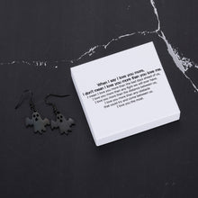 Load image into Gallery viewer, When I say I love you more, I don&#39;t mean I love you more than you love me Ghost Hook Earrings Halloween Earrings Delicate Fashion Black Skull Stud Earring Dangle Tassel Drop Earring Jewelry Christmas Gift for Women
