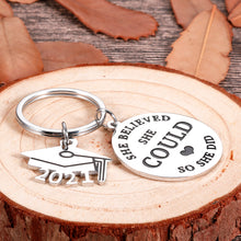 Load image into Gallery viewer, Funny Senior class of 2021 Graduation Gifts Keychain For Her Female Nurse Women Girls From Dad Mom Stepfather from Middle High College Medical Law Dental School Grad Gifts Boyfriend Girlfriend Keyring
