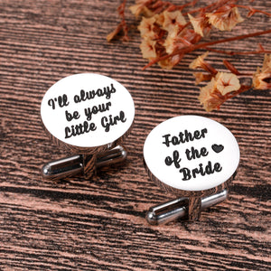 Cufflinks for Men Men Initials Sterling Silver Father of The Bride Cufflinks Gifts from Daughter Dad Cufflinks for Men Set Shirt Cufflinks Father of The Groom Gift Father's Day Gift