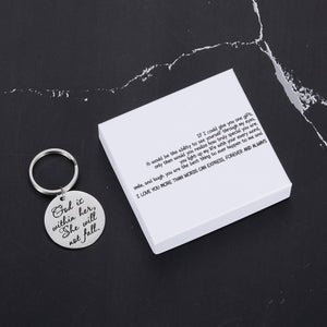 If I could give you one gift, it would be the ability to see yourself through my eyes, only then would you realize how truly special you are Graduation Gifts Bible Verse Daughter Keychain for Women