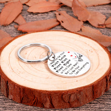 Load image into Gallery viewer, Valentines Day Gifts for Him Girlfriend Boyfriend Date Keychain from BFF Couple Keychain for Her Wedding Anniversary Birthday Thanksgiving Love Keychain for Husband Wife May Not My First Keychain
