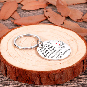 Valentines Day Gifts for Him Girlfriend Boyfriend Date Keychain from BFF Couple Keychain for Her Wedding Anniversary Birthday Thanksgiving Love Keychain for Husband Wife May Not My First Keychain