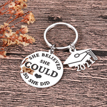 Load image into Gallery viewer, Funny Senior class of 2021 Graduation Gifts Keychain For Her Female Nurse Women Girls From Dad Mom Stepfather from Middle High College Medical Law Dental School Grad Gifts Boyfriend Girlfriend Keyring
