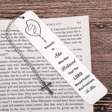 Load image into Gallery viewer, Christian Inspirational Gifts Bookmark for Women Men Book Lovers Bookmarks for Her Girls Kids Bible Verse Religious Gifts Baptism Catholic Christmas Metal Bookmarks Birthday Gifts for Readers in Bulk
