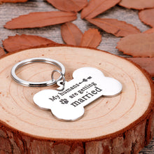 Load image into Gallery viewer, Dog Tags Personalized for Wedding Pets Dog Engagement Gifts for Couples Announcement Mom Bride to be Gifts for Couples Dog Lovers Owner Pet Accessories for Cat Dad Mom My Humans are Getting Married
