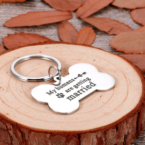 Dog Tags Personalized for Wedding Pets Dog Engagement Gifts for Couples Announcement Mom Bride to be Gifts for Couples Dog Lovers Owner Pet Accessories for Cat Dad Mom My Humans are Getting Married