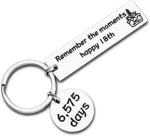 18th Birthday Gifts Keychain For Son Daughter Teenage Girls Boys From Dad Mom Young Men Women Birthday Gifts Key Ring For boyfriend Girlfriend Him Her Best Friends Bff Teens Sisters