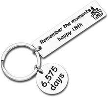 Load image into Gallery viewer, 18th Birthday Gifts Keychain For Son Daughter Teenage Girls Boys From Dad Mom Young Men Women Birthday Gifts Key Ring For boyfriend Girlfriend Him Her Best Friends Bff Teens Sisters
