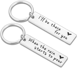 Best Friends Valentine Birthday Gifts 2 Pcs Double-Sided Keychains for Women Men Friends TV Show Merchandise Gifts for Friends Fans Couples Gifts Keyrings for BFF Friendship Graduation Jewelry Gifts