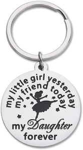 Fleure Esme Daughter Keychain Gifts From Mom Dad To Daughter For Birthday Women Teens Birthday Wedding Bride Gifts My Daughter Forever Gifts From Mother Father