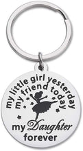 Load image into Gallery viewer, Fleure Esme Daughter Keychain Gifts From Mom Dad To Daughter For Birthday Women Teens Birthday Wedding Bride Gifts My Daughter Forever Gifts From Mother Father
