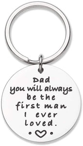 Fathers Day Gifts For Dad Keychain Birthday Gifts For Step Dad From Daughter Son Kids Wife Always Be Your Little Girl Key Ring Father In Law Dad Of The Bride Wedding Anniversary Men Him