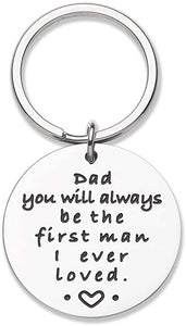 Fathers Day Birthday Gifts for Dad Keychain Son Daughter To Daddy Stepdad Men