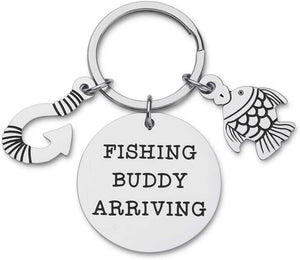 Gifts For New-Dad-Grandpa-Keychain-Birth Pregnancy Announcement Gifts Keepsake Fishing Buddy Arriving Key chain 2020 New Daddy Grandpa Father To Be Gifts For Him Men Husband From Wife Gifts
