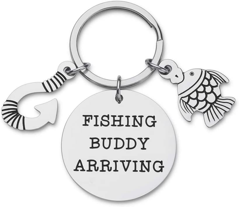 Gifts For New-Dad-Grandpa-Keychain-Birth Pregnancy Announcement Gifts Keepsake Fishing Buddy Arriving Key chain 2020 New Daddy Grandpa Father To Be Gifts For Him Men Husband From Wife Gifts