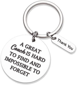 Coach Gifts For Men Women Coach Keychain Basketball Football Cheer A Great Coach Is Hard To Find Thank You Gifts For Coaches Soccer Gymnastics Retirement Appreication Gifts