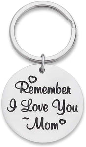Mothers Day Keychain Gifts for Mom from Daughter Son Remember I Love You Mom Birthday Gifts for Women Mommy Key Ring Wedding Stocking Stuffers for Her