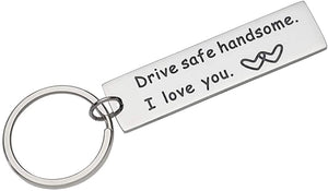 Drive Safe I Love You Keychain Christmas Birthday Gifts for Boyfriend Husband Dad New Driver