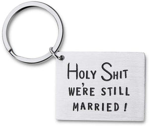 Funny Anniversary Keychain Gifts For Men Him Her Husband Wife Valentine Day Gifts For Hubby Wifey Couple Birthday Gifts For 5th 10th 20th Anniversary Wedding Gag Gifts Key Chain Men Women