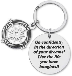 Inspirational Gifts for son daughter keychain Women Men Graduation Gifts For high school college graduates Him Her Graduation Masters Nurses Students from College