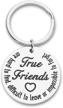 Load image into Gallery viewer, Birthday Gifts for Best Friends True Friends Keychain Friendship Gifts for BFF Women Friends Appreciation Thank You Gifts for Men Sisters Wedding Key Ring Teen Girls Boys Him Her
