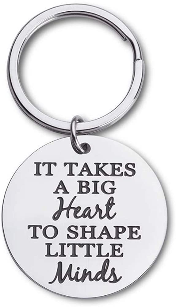 Teachers Appreciation Gifts Mothers Fathers Day Keychain Thank You Birthday Gifts For Mom Dad Teachers Coaches Women It Takes A Big Heart To Help Shape Little Minds Graduation Key Ring