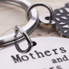 Load image into Gallery viewer, Mothers Day Gifts Keychain For Mom Mothers And Daughters Never Truly Part Mom From Daughter Gifts For Women Birthday Wedding Keyring Bonding Parting Graduation Gifts Keepsake From Mom Daughter
