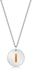 Load image into Gallery viewer, Valentine Day Gifts Initial Letter Pendant Necklace For Her Women Girls 18K Gold Plated Alphabet 26 A-Z Necklace Stainless Steel Round Script Name Monogram Charm Adjustable Chain Jewelry Teens
